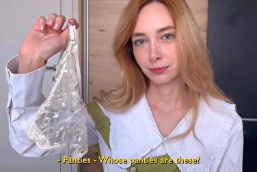 Это трусики бывшей? Как так? Сейчас их надену, а ты будешь кончать